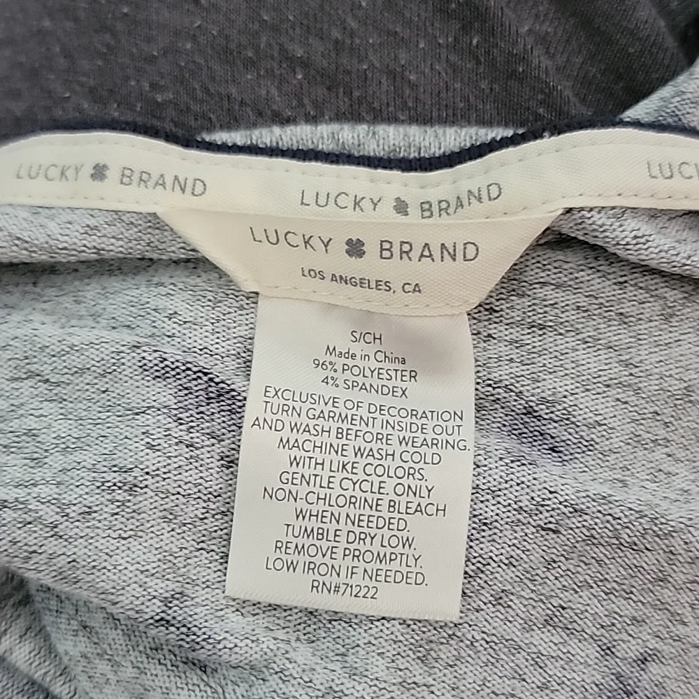 Lucky Brand Stars Tank Top Small Grey Blue - Picture 2 of 3